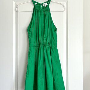 A.L.C. Green Cotton Sleeveless Halter Mini Dress Size 2
